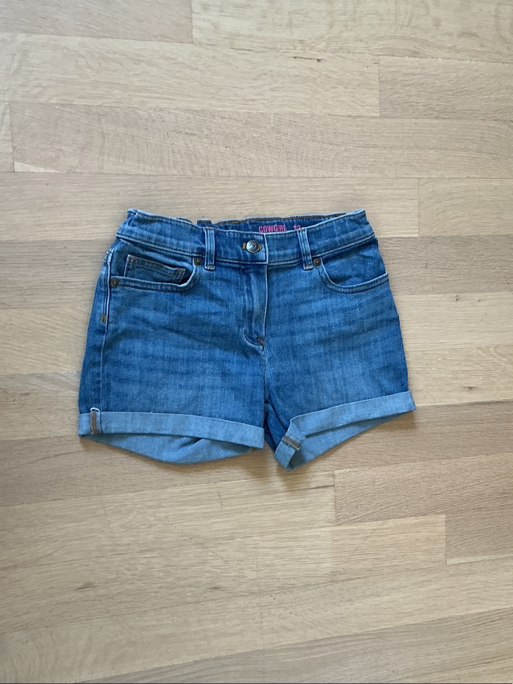 Crewcuts Blue Rolled-Hem Denim Shorts